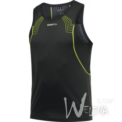 1900644 - Nátělník CRAFT PR Singlet - černá se žlutou/9645