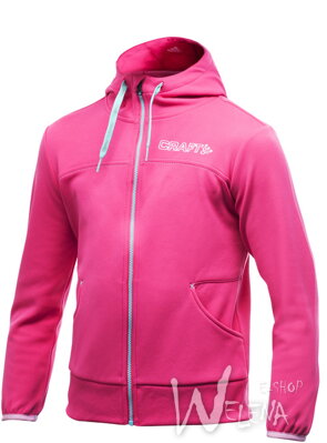 1900933-Mikina CRAFT Flex Hood Zip Jun - růžová/2474