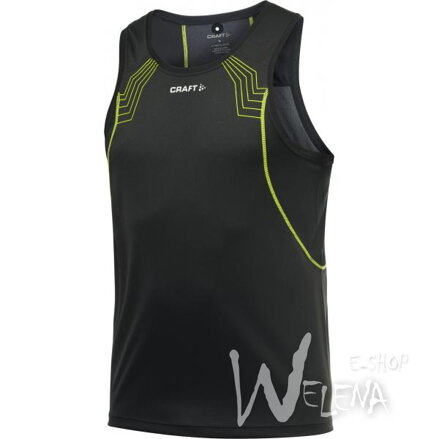1900644 - Nátělník CRAFT PR Singlet - černá se žlutou/9645