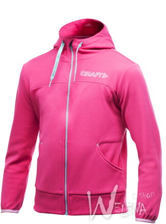 1900933-Mikina CRAFT Flex Hood Zip Jun - růžová/2474