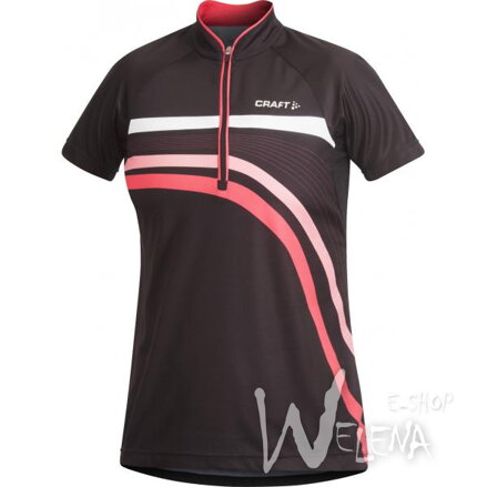 1901270-Cyklodres CRAFT PB Stripe - černá s růžovou/9444