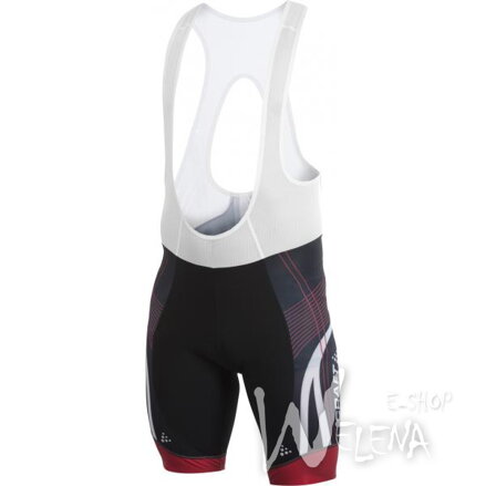 1901278-Cyklokalhoty CRAFT PB Tour Bib - černá s červenou/9430
