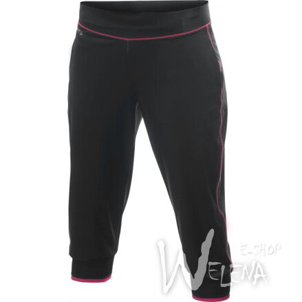 1901349-Kalhoty CRAFT AR Femme Capri - černá s růžovou/9444