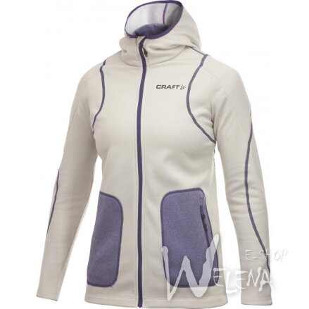 1901675-Mikina CRAFT Full Zip Hood - béžová/2222