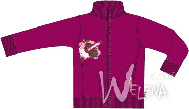 20005 Mikina se stojáčkem PAKS - růžová