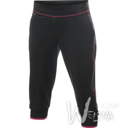 1901349-Kalhoty CRAFT AR Femme Capri - černá s růžovou/9444