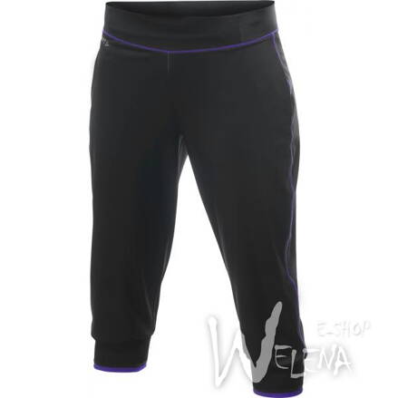 1901349-Kalhoty CRAFT AR Femme Capri - černá s fialovou/9462