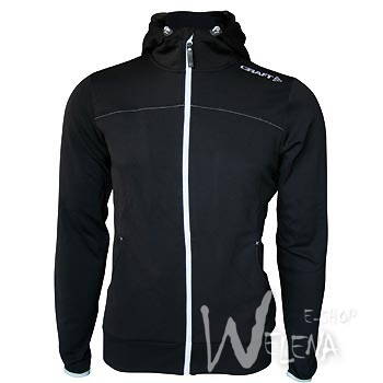 1901692-Mikina CRAFT Leasure Full Zip - černá/9920