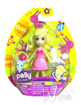 Panenka Polly s maskou zajíčka a košíčkem