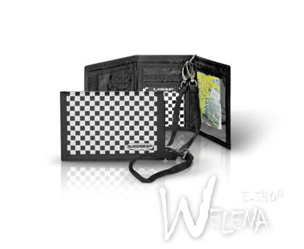 BA850 Peněženka textilní WALLETS - černá/bílá kostka